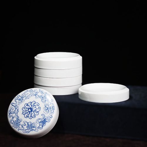 八宝调色盘景德镇陶瓷多层调色盒中中国画颜料绘画工具调色板